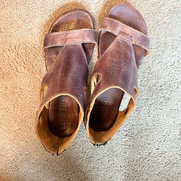 BED STU Soto Sandals in Purple Rustic Leather Size - Picture 3 of 6